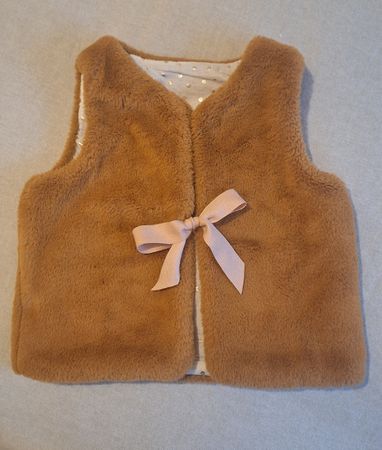 Gilet fausse fourrure beige - Taille 4-5 ans - Ultra doux!