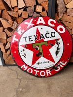 Altes Texaco Motor Oil Emailleschild – Original fli