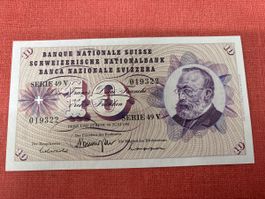Schweizer Banknote 10 Fr.  Jahrgang 1967 Unzirkuliert TOP