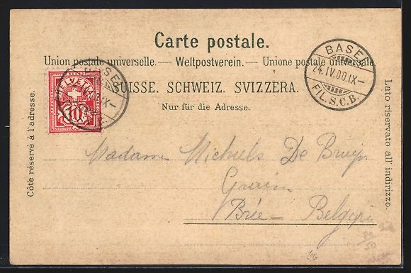 Cartes postales: Litho Basel, Teilansicht mit Münster – D'occasion à Berlin par bartko-reher 1