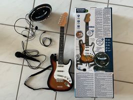 Kinder Spielzeuggitarre Bontempi Rockgitarre mit Verstärker