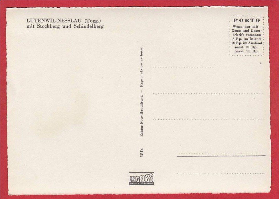 Cartoline postali: LUTENWIL-NESSLAU, GROSSFORMAT – Usato da Grüningen venduto da Kartenlaube 1