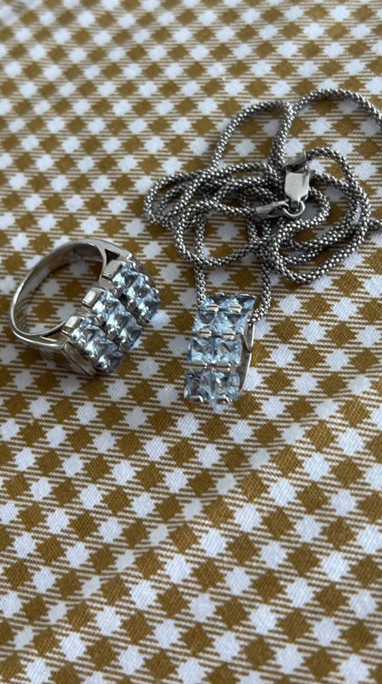 Sonstiger Schmuck: Designerschmuck Silber mit Aquamarinen – Gebraucht aus Erlinsbach von chc_ppz5 1