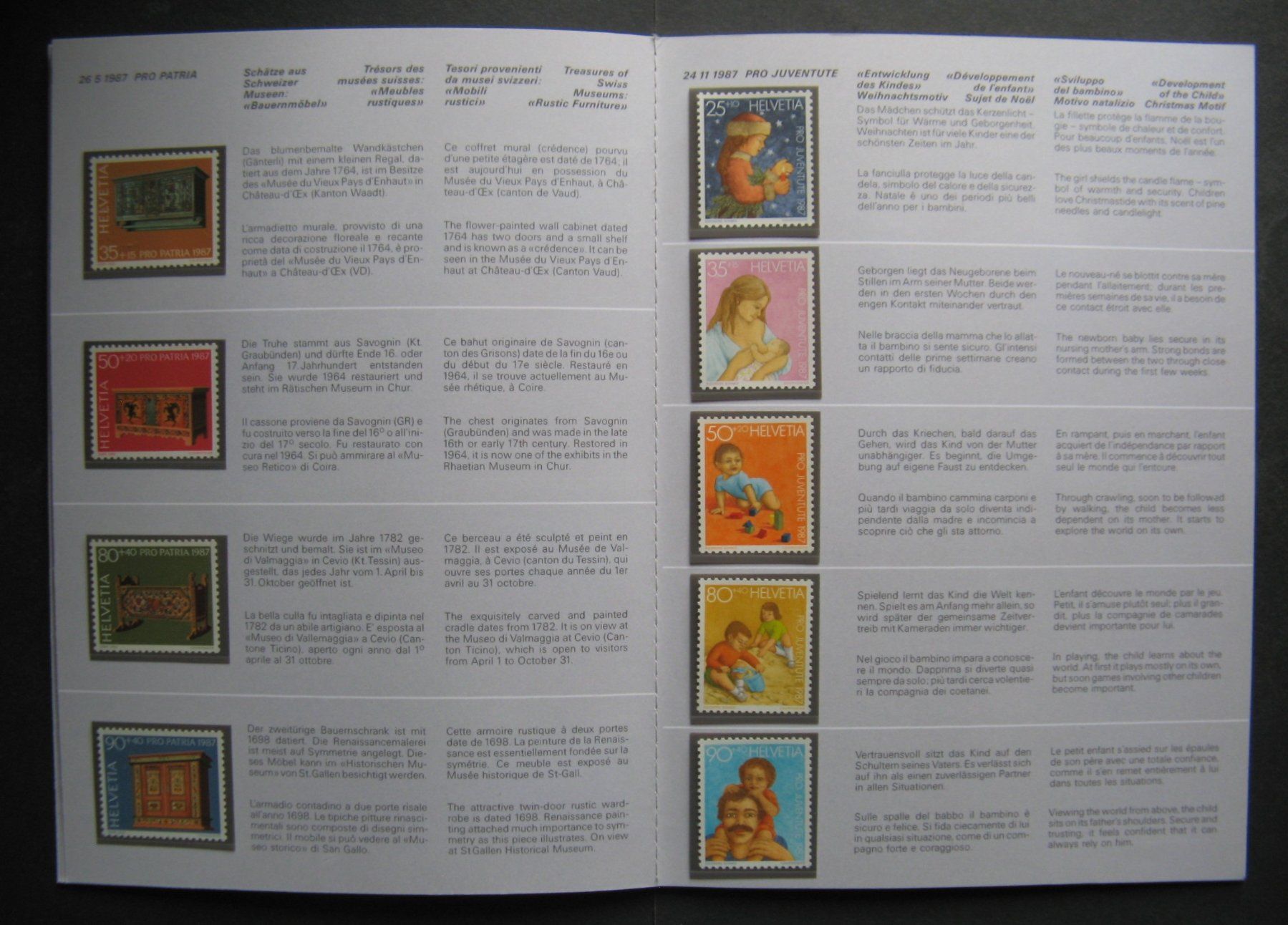 Tutti i francobolli: PTT-Jahrbuch 1987 postfrisch ** – Nuovo (secondo la descrizione) da Frauenfeld venduto da Interessent1 3