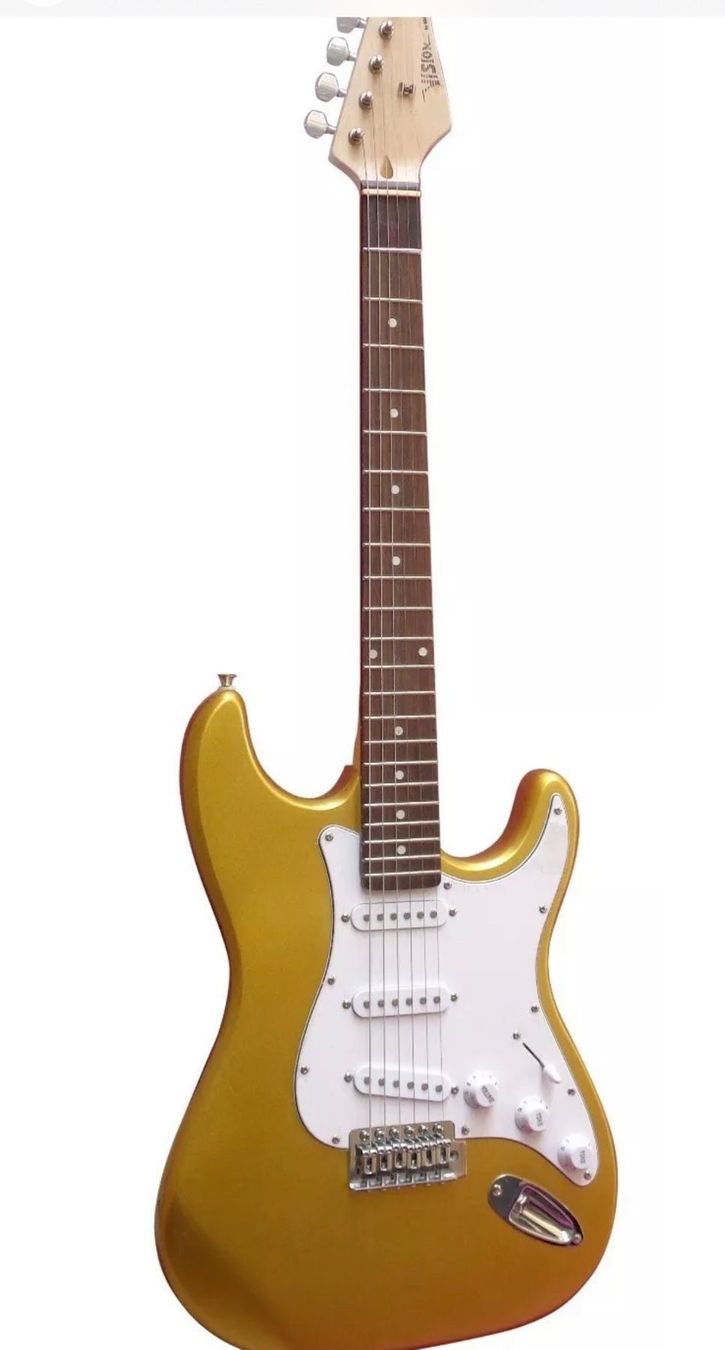 Strumenti musicali: NEU EINGETROFFEN: ELEKTROGITARRE GOLD ME – Nuovo e nell'imballaggio originale da Amriswil venduto da JaJa-Express