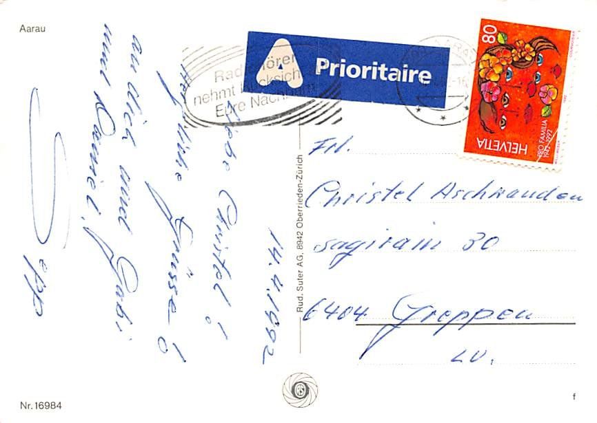 Cartoline postali: AG - Aarau – Usato da Ottikon b.Kemptth. venduto da Neptun1974 1