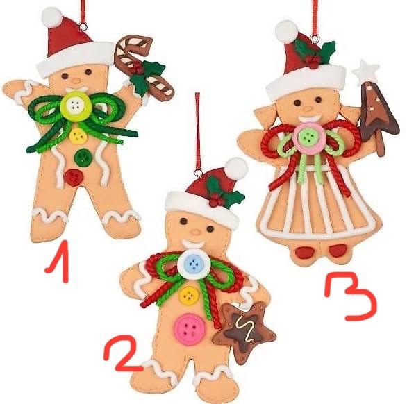 Tutte le decorazioni: Baumschmuck Lebkuchenmänner und Lebkuchenfrau – Nuovo e nell'imballaggio originale da Basel venduto da Seifehuesli