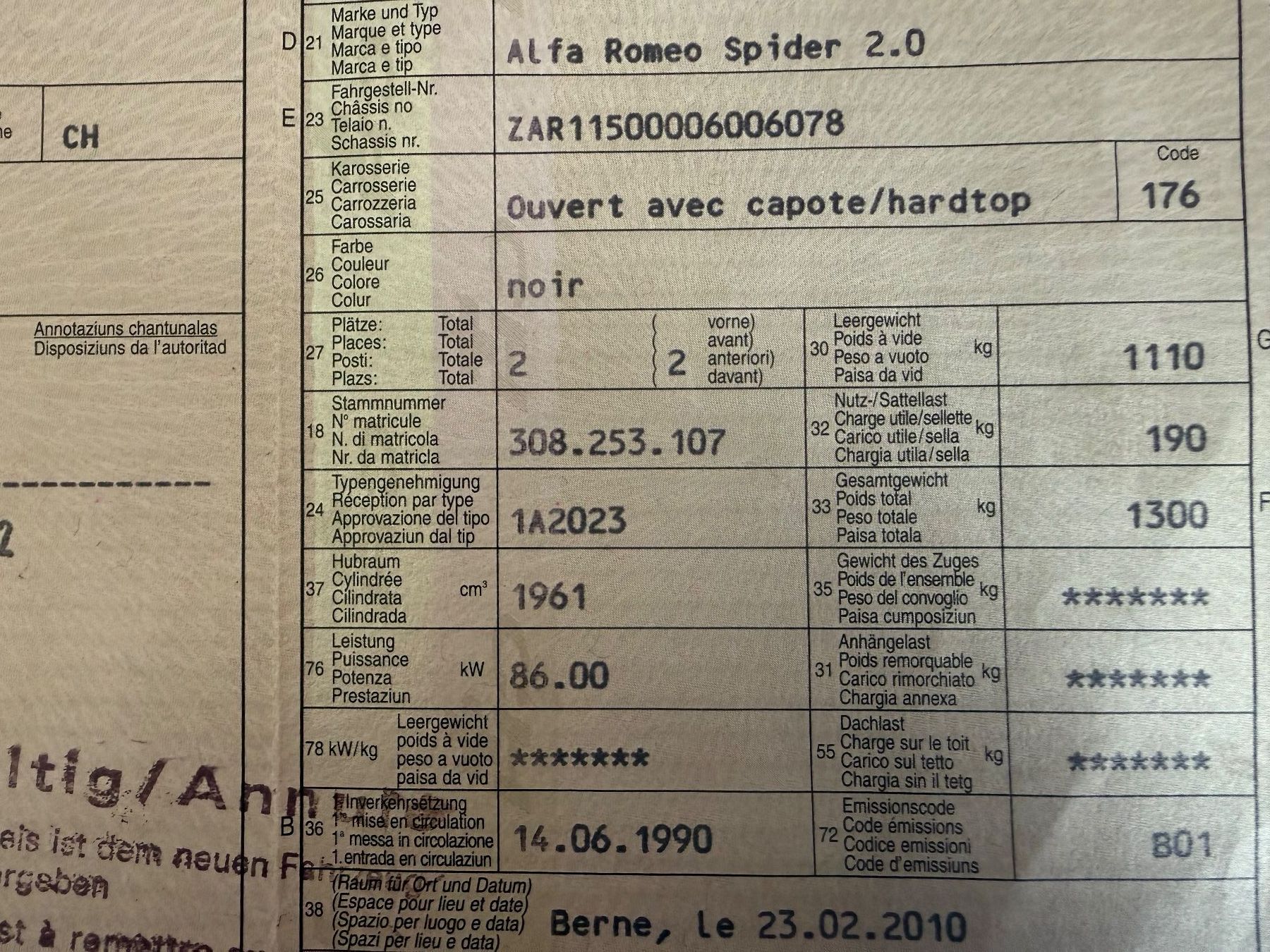 Alfa Romeo Automobili: Alfa Romeo Spider 2.0 – Usato da Corgémont venduto da Sectionsecret 4