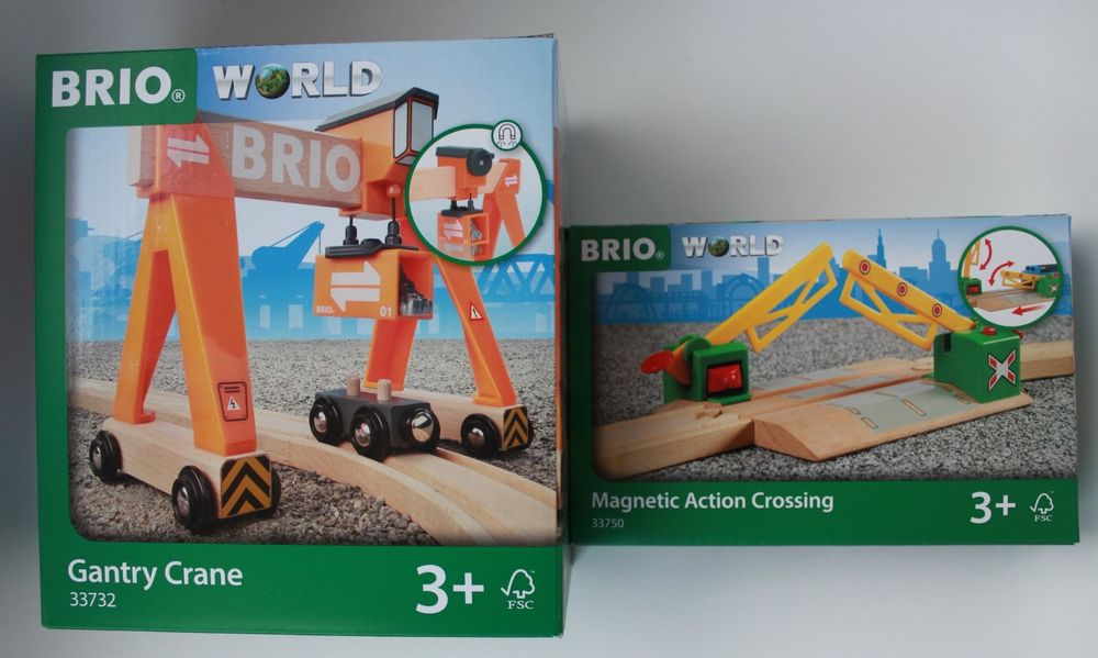 Brio 33732 Gantry Crane +33750 Action Crossing NEU Kaufen