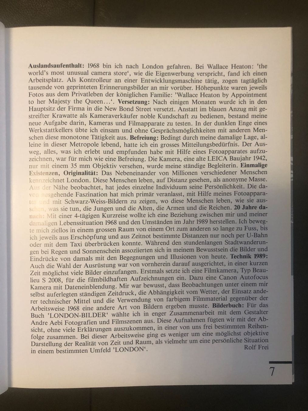 Libri: Buch London Bilder von Rolf Frei – Usato da Nunningen venduto da anclaudia 3
