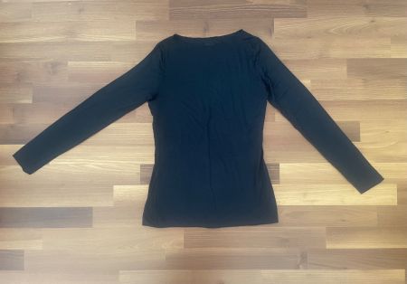 Langarmshirt Intimissimi Schwarz Boat Neck Kaschmir Oberteil