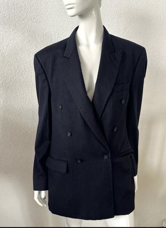 Yves Saint Laurent Pinstripe Wool Blazer-Vintage