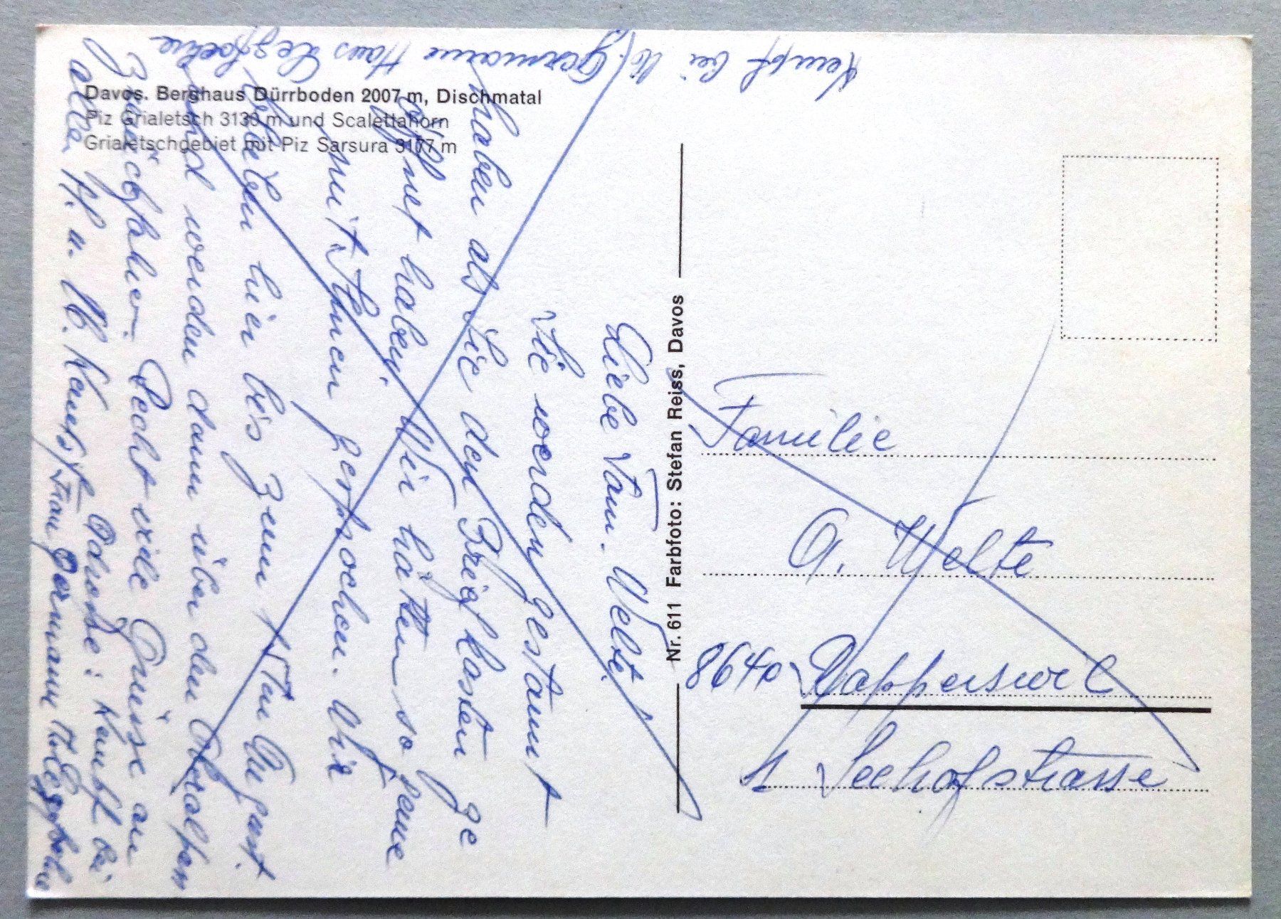 Cartoline postali: Dischma – Usato da Fétigny venduto da Billy2miny 1
