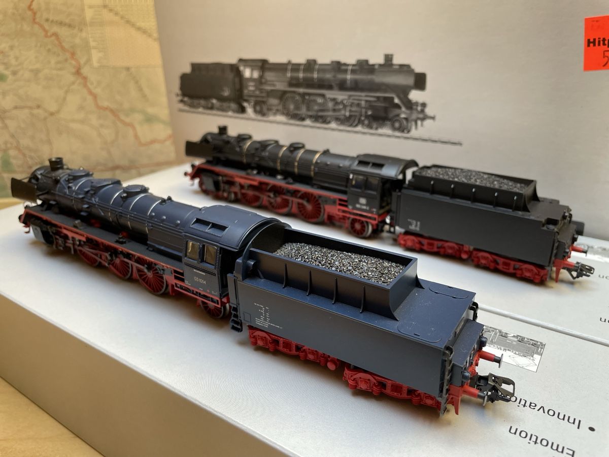 Märklin Modellini di ferrovie: Märklin 37955 Set mit 2 Dampflokomotiven DB digital – Usato da Rickenbach ZH venduto da u2540 7