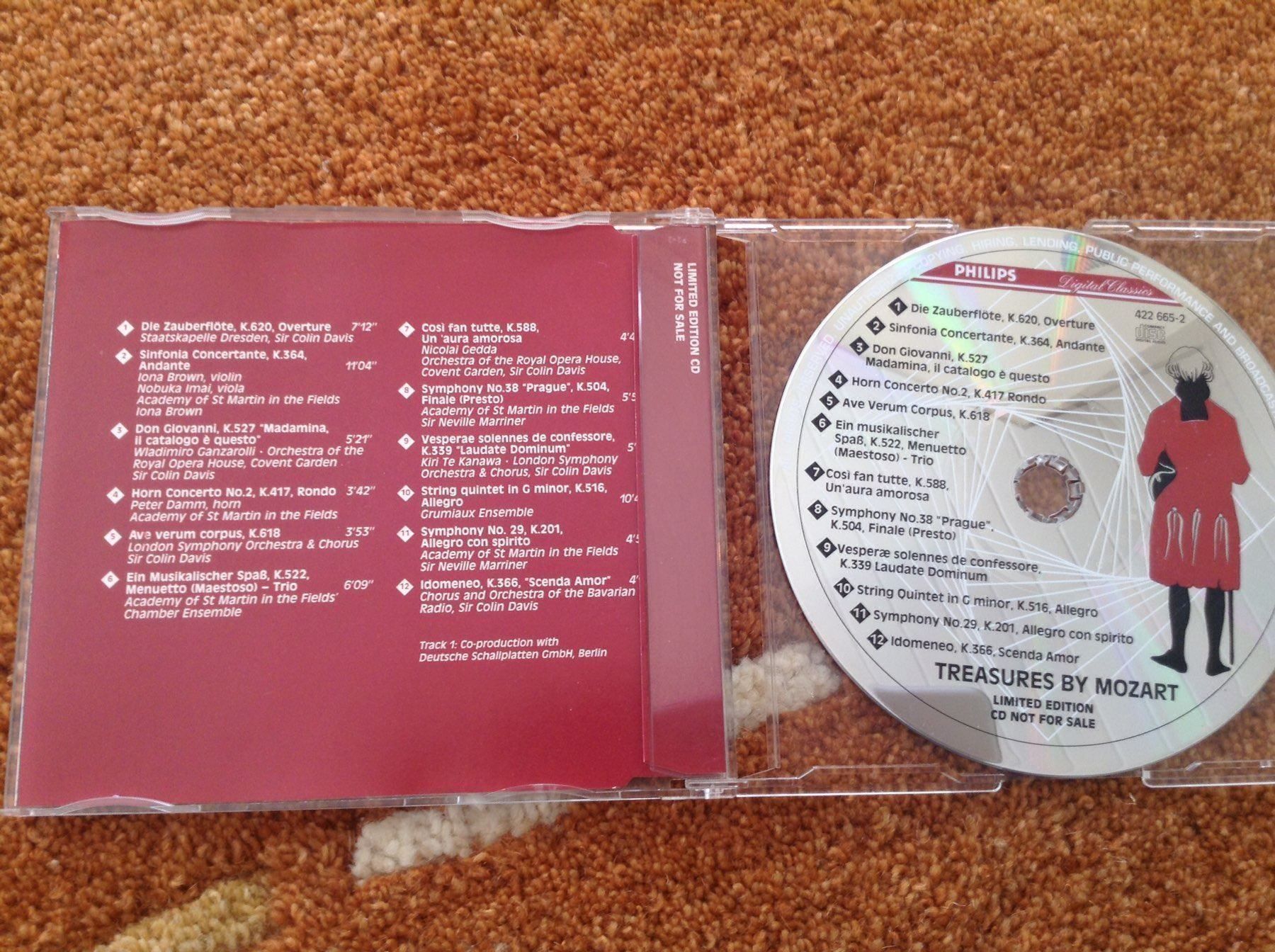 CD: Treasures by MOZART – Usato da herzogenbuchsee venduto da HIFIANER 1