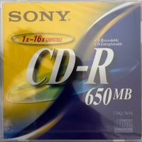 CD Rohlinge Sony CD-R 650MB neu und originalverpackt