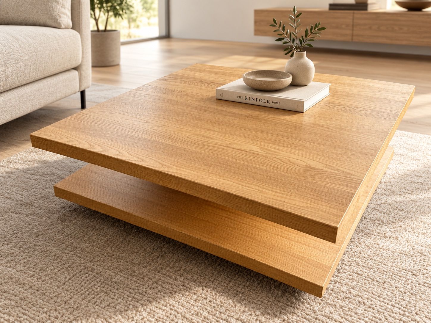 Tavoli: Team 7 Design Couchtisch C3 Eiche Massiv – Usato da Sursee venduto da sil_9rl5 2