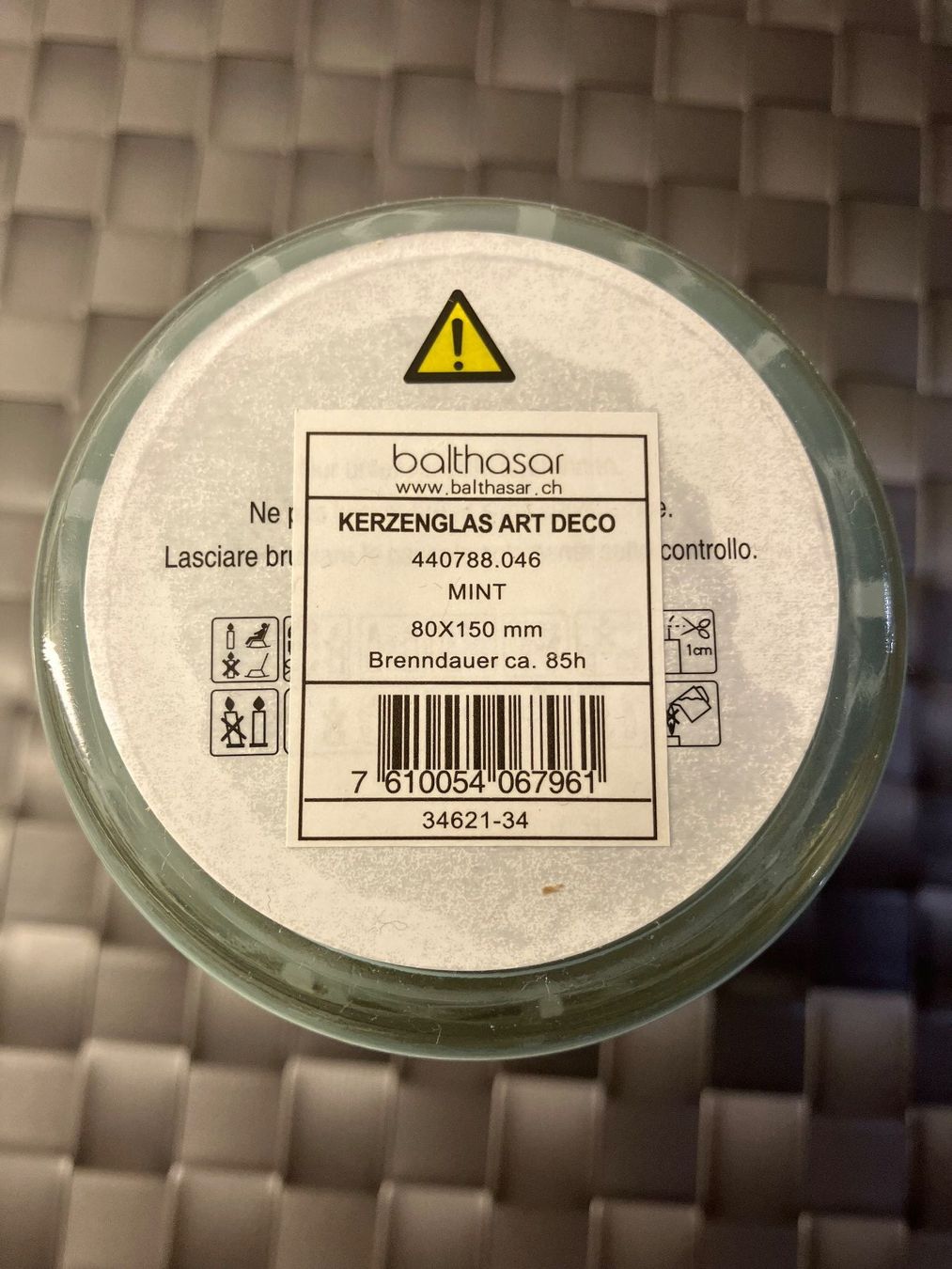 Candele: Kerze im Glas, hellblau, mit Deckel, neu – Nuovo (secondo la descrizione) da Basel venduto da ampra2276 3