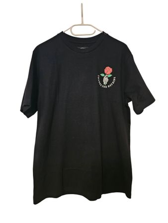 Schwarzes T-Shirt Rosen Print Eight Brand Gr.L