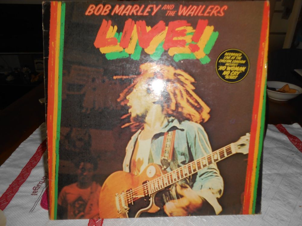 Bob Poster Marley 47 Wailers Live 1975 - Impression Sur Toile Vintage
