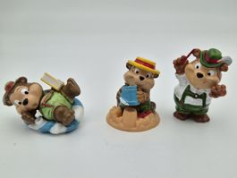 4x Vintage Ü-Ei Biber Brüder Figuren 1996 Komplett 
