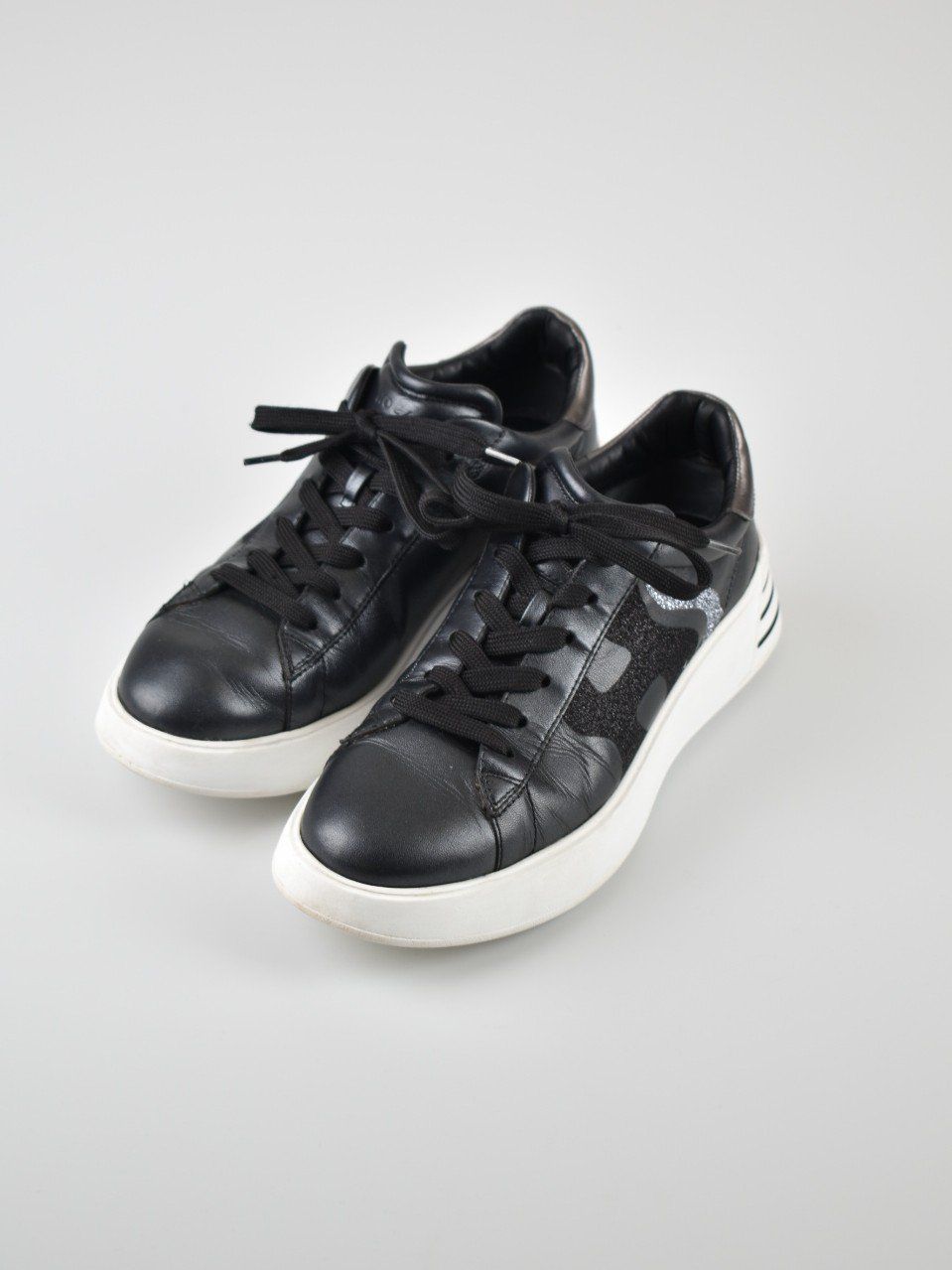 Hogan Scarpe da donna: Hogan Rebel Sneaker, schwarz, Leder, Gr.41 – Usato da Nürensdorf venduto da 2ND_STORY