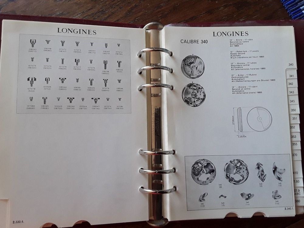 Longines Ersatzteile Katalog Vintage Kaufen auf Ricardo