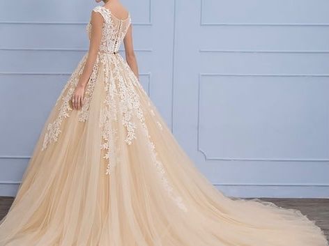 Vestiti: Hochzeitskleid champagne Princess effektive Gr. 46 – Usato da Wolfwil venduto da Piccola87 8