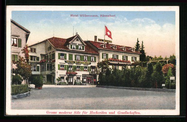 Cartoline postali: AK Männedorf, Hotel Wildenmann – Usato da Berlin venduto da bartko-reher
