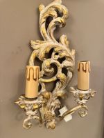 2X Appliques murales Chelini Wandleuchten handgeschnitztem