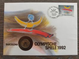 Münzbrief, Olympische Spiele 1992, Barcelona !!!!!!!
