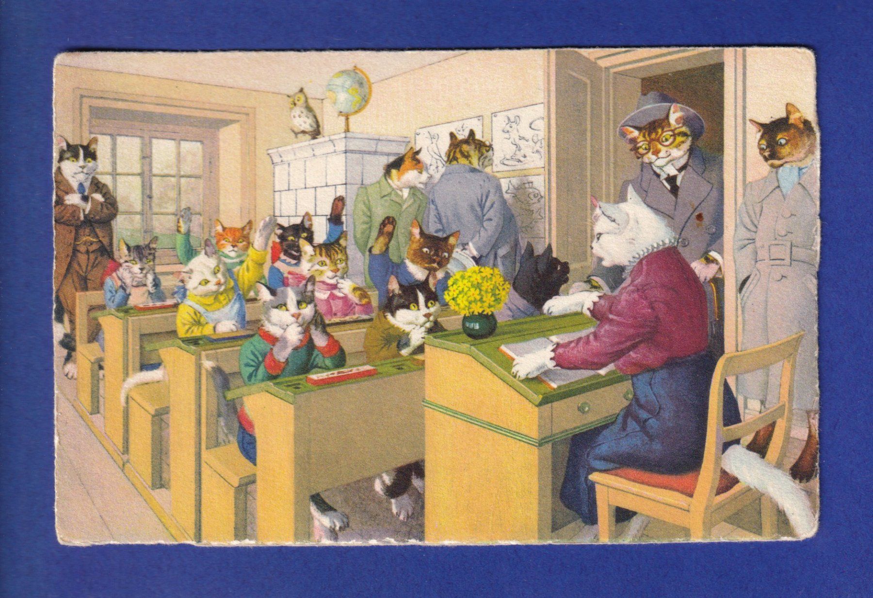 Cartes postales: CHAT - Chat humanisés – D'occasion à Pully par nicecards-shop