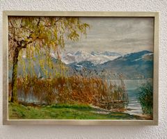 Ölgemälde Ernst Burkhard - Zürichsee-Maler