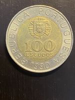 Portugal, 100 Escudos 1990 Bimétallique 