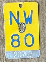 NW 80 - TÖFFLINUMMER - MOFASCHILD - PLAQUE DE MOFA - NW 80
