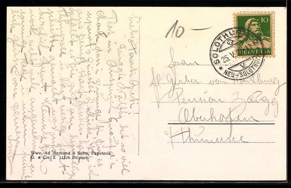 Cartoline postali: Solothurn, Stadtansicht mit Kirchen und  – Usato da Berlin venduto da bartko-reher 1
