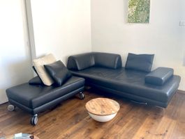 Schwarzes Ledersofa maXx (Willi Schillig)