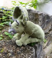 Handgestrickten Donosaur Triceratops OOAK Dekor Vintage