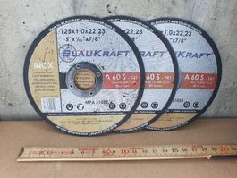 3 Stk. Trennscheibe Metall INOX, 125x1.0x22.23 mm,neu!