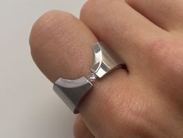 Xenox Edelstahl Ring mit Edelstein