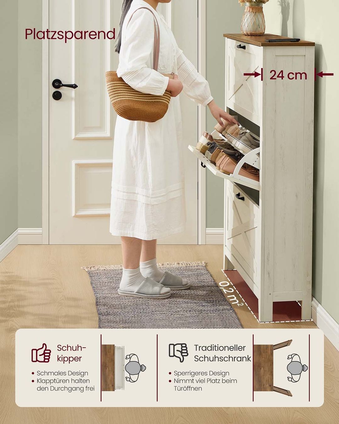 Armadi: Schuhschrank mit drei Klappen – Nuovo e nell'imballaggio originale da Lachen SZ venduto da MAMORU-MOEBEL 2