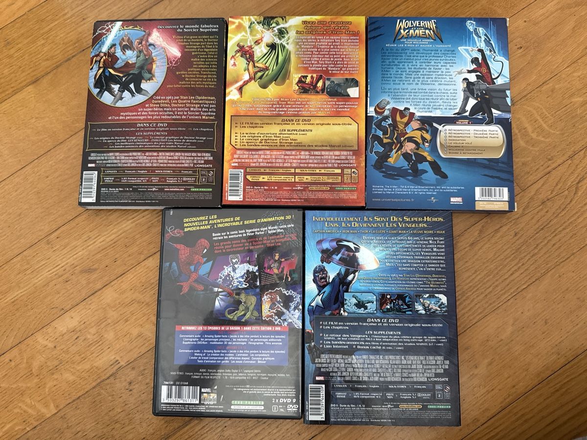 Tutti i DVDs: Lot de 5 DVD Marvel Studio Animation - Comme Neufs! – Usato da Aigle venduto da pat_z2c2 1