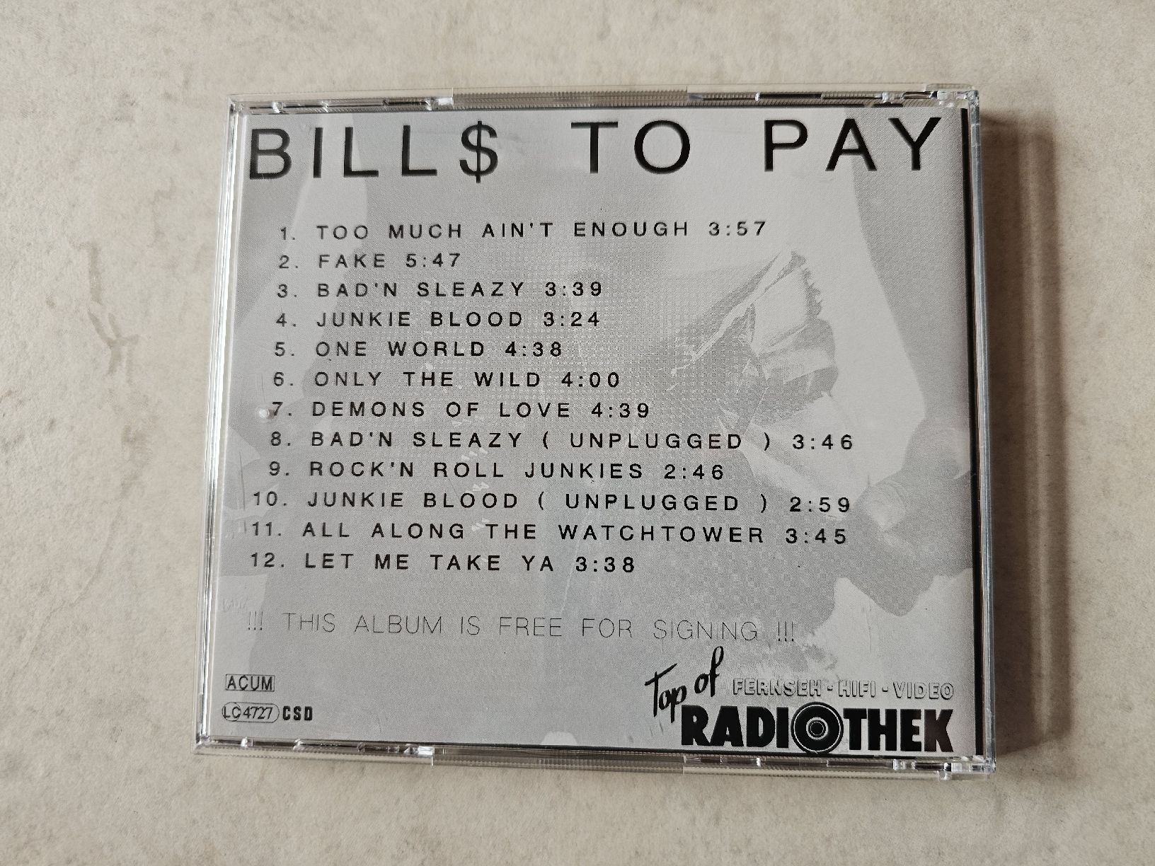 CD: Rock & Roll Junkies  -  Bills To Pay – Usato da Schneisingen venduto da backstore24 1