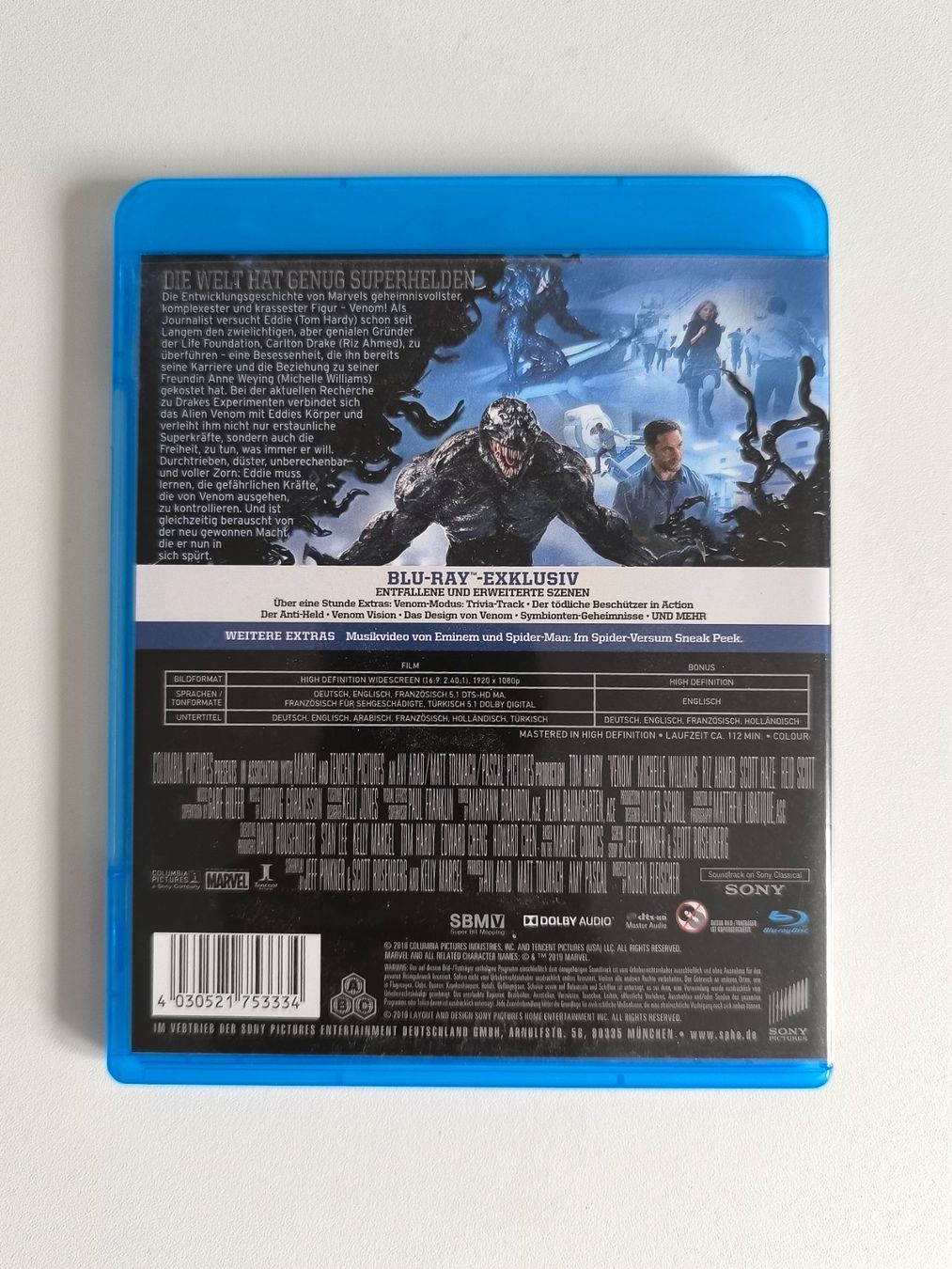 Tutti i DVDs: Blu-ray / Venom - Tom Hardy – Usato da Muttenz venduto da hak_dsk9 1