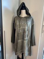 Pullover Hoodie Kleid in Khakigrün Grösse L
