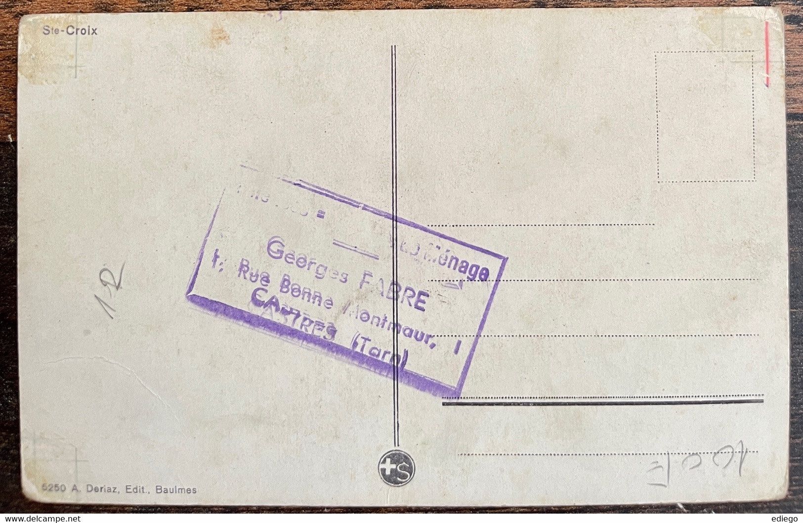 Cartoline postali: Ste. Croix - Carte ancienne – Usato da Lutry venduto da Ediego 1