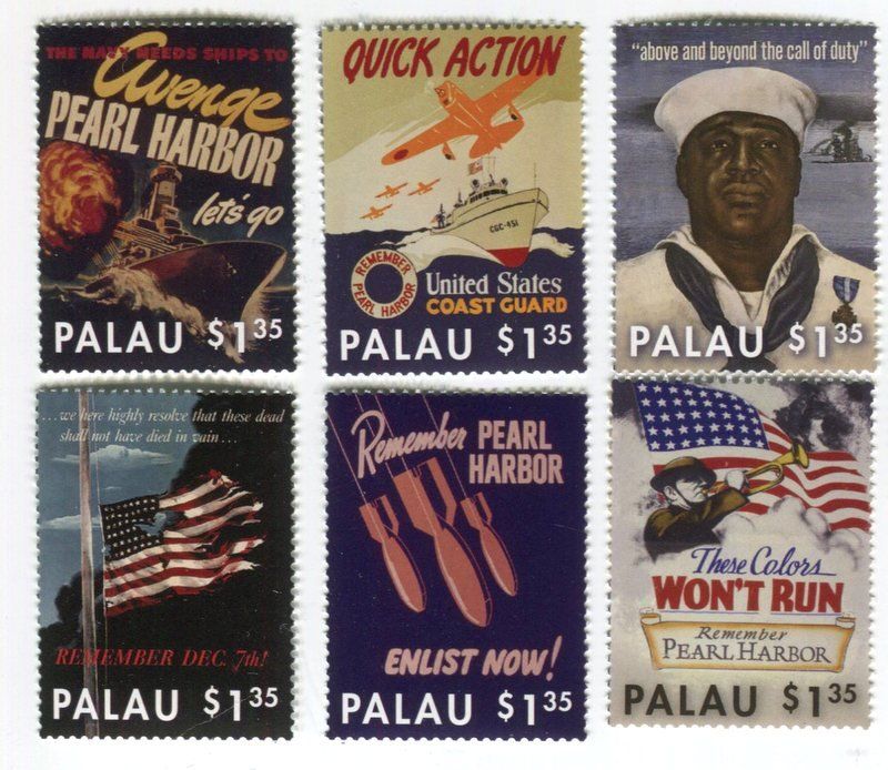 Tutti i francobolli: Briefmarken "2 Weltkrieg. Pearl Harbor". Palau – Nuovo e nell'imballaggio originale da Basel venduto da Butsch5