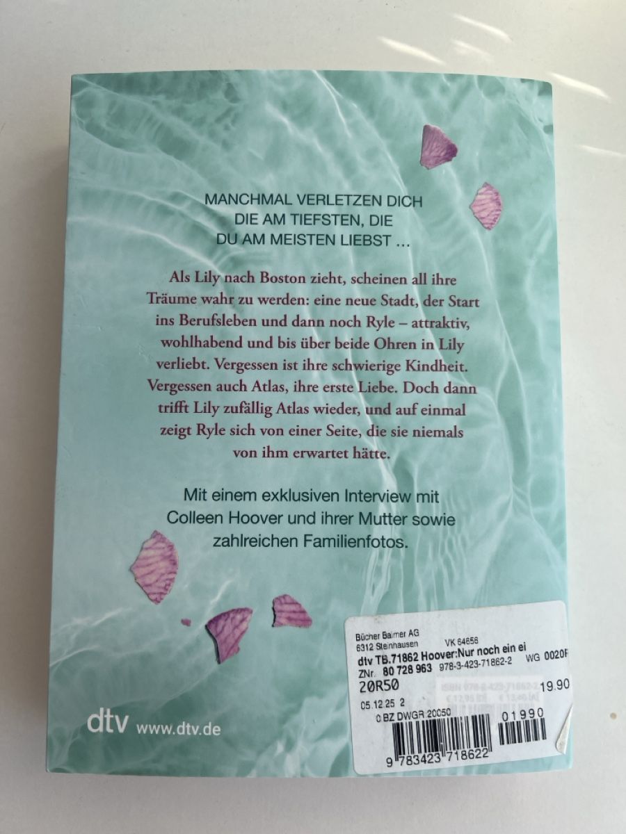 Libri: Colleen Hoover - Nur noch ein einziges Mal – Nuovo (secondo la descrizione) da Immensee venduto da LizzaSch03 1