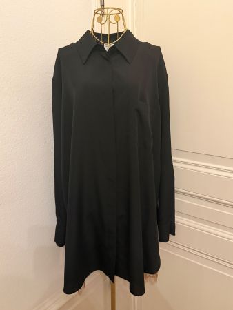 Neue Marina Rinaldi schwarze Hemdblusenkleid Gr.46