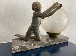 Tischlampe, Art Deco Frankreich um 1930, Marmor